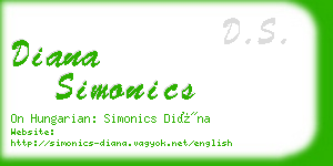 diana simonics business card